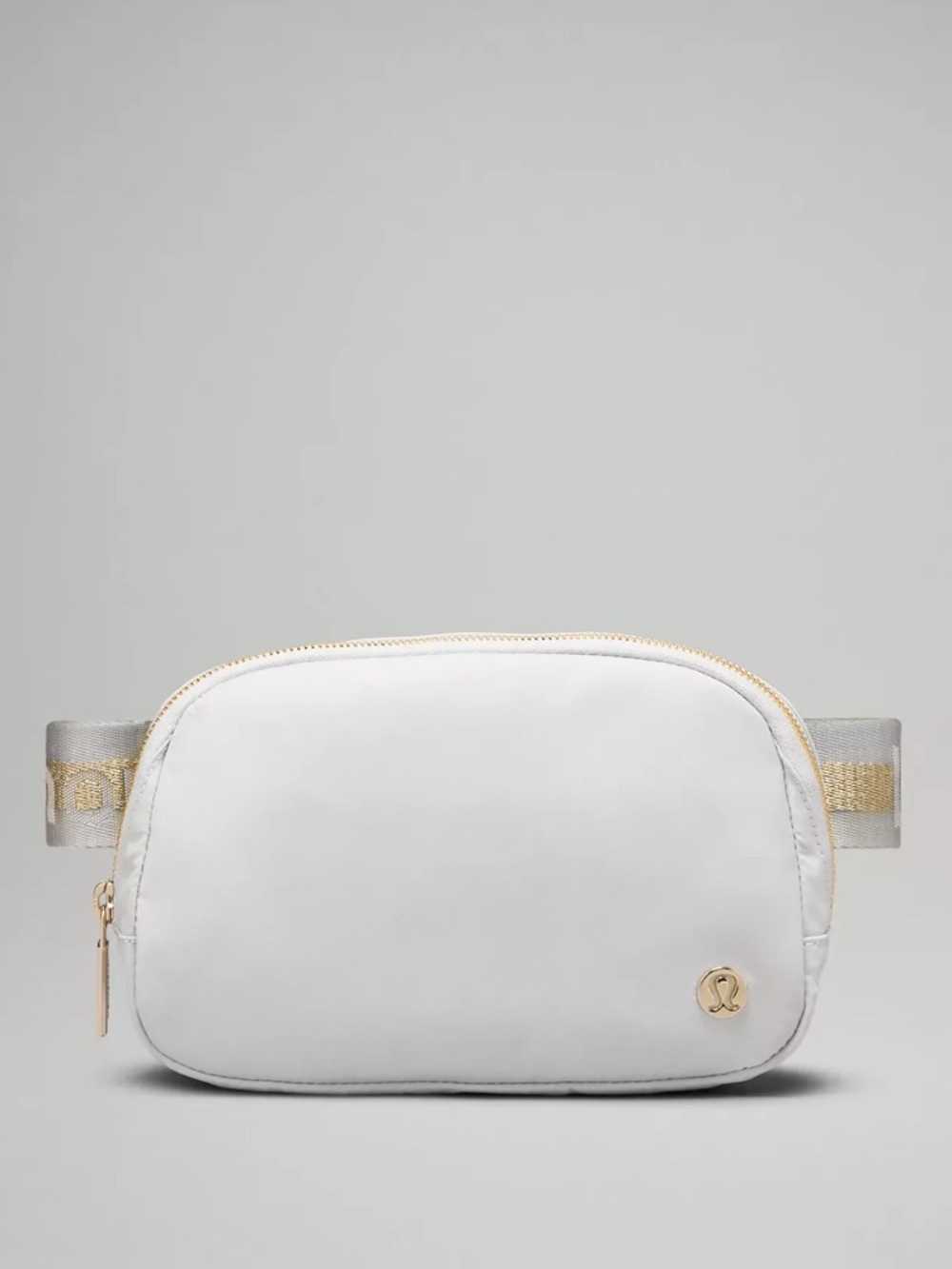 Lululemon Everywhere Belt Bag Vapor Gold White Wordmark Logo Crossbody Bag NWT